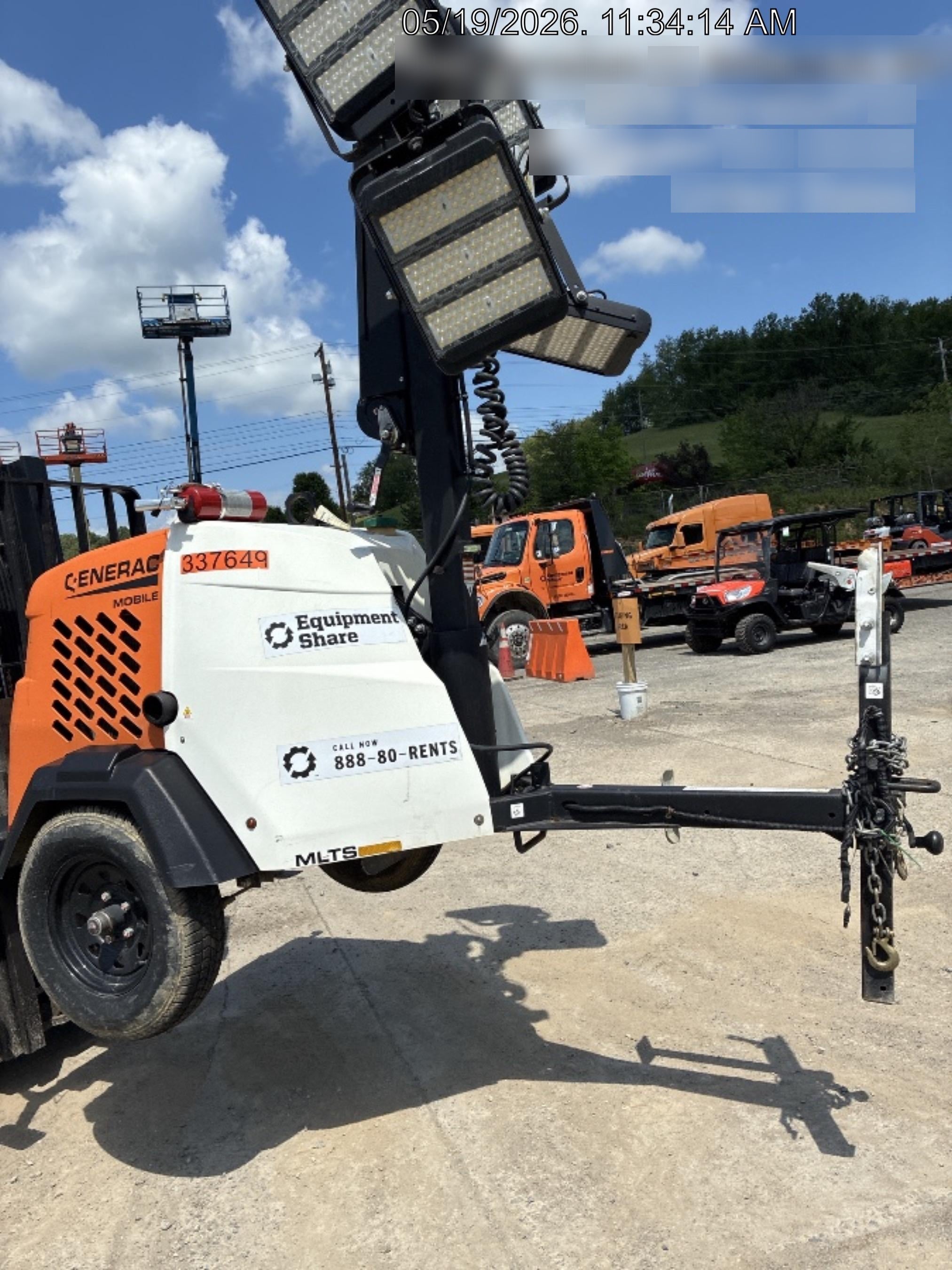 2023 Generac MLT2 Diesel, Flex Switch 120V Input, Powerzone Controller, (4) 320W LED Lights, 4kW Generator, 39.9 Gal Fuel Tank, 2" Ball, T3
