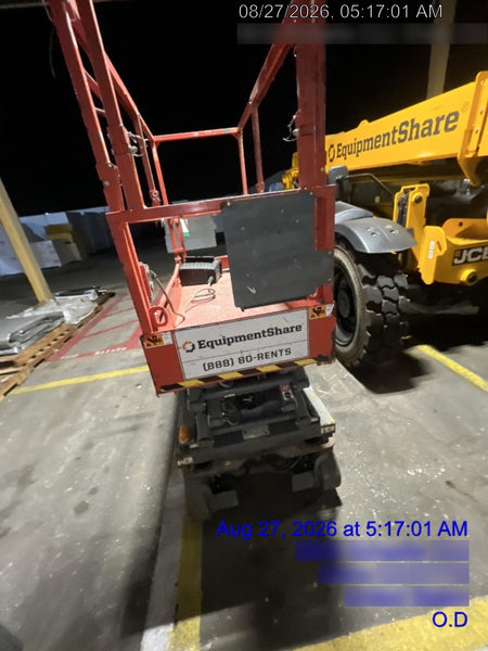 2020 Skyjack SJIII-3219 Solid NM Tires, Half height spring hinged entry gate, Dual Beacons, 800W Inverter