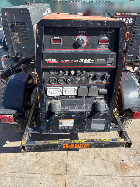 2021 Lincoln Electric Vantage 322 Vantage 322 Ready Pak 3 w/ Telematics & Decals, ORANGE (includes trailer, cable rack, fender light kit)