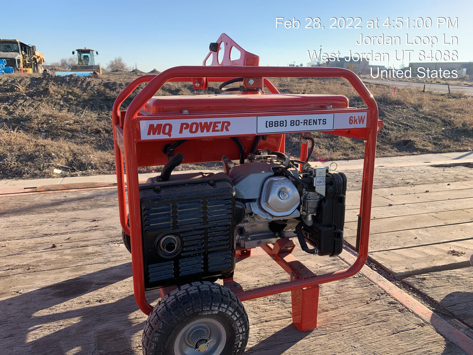 2020 Multiquip GA6HR Gen 6kW Honda GX340 GFCI Wheel Kit