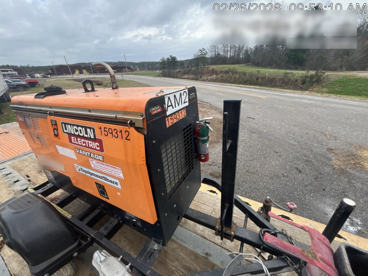 2021 Lincoln Electric Vantage 322 Vantage 322 Ready Pak 3 w/ Decals, ORANGE (includes trailer, cable rack, fender light kit) NO Telematics