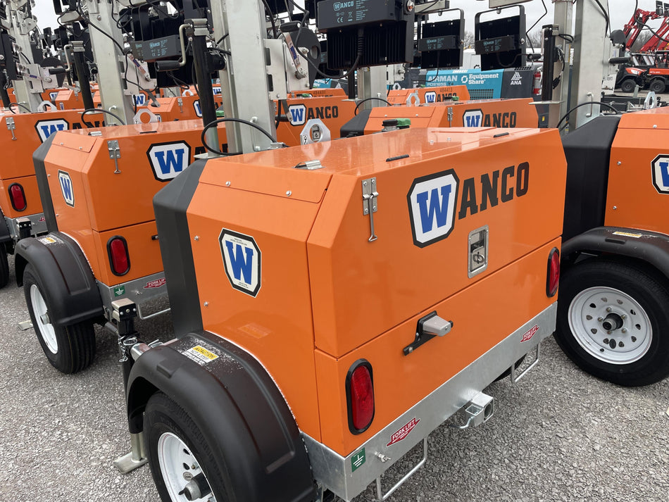 2025 Wanco WLTT-4MM4K Diesel, Mitsubishi L2E, 9.0HP @1800 rpm, Deep Sea Controller, Shore Power Plug, Auto Start, (4) 350W LED Floodlights, 4kW Generator, 60 Gal Fuel Tank, 2" Ball, T3