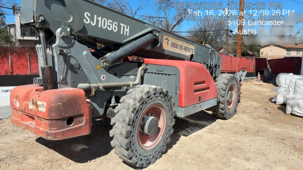 2018 Skyjack SJ1056 TH Skyjack 1056 TH Telehandler w/Open ROPS, Work Lights/Beacon, Solid Tires, 60" Carriage and Forks