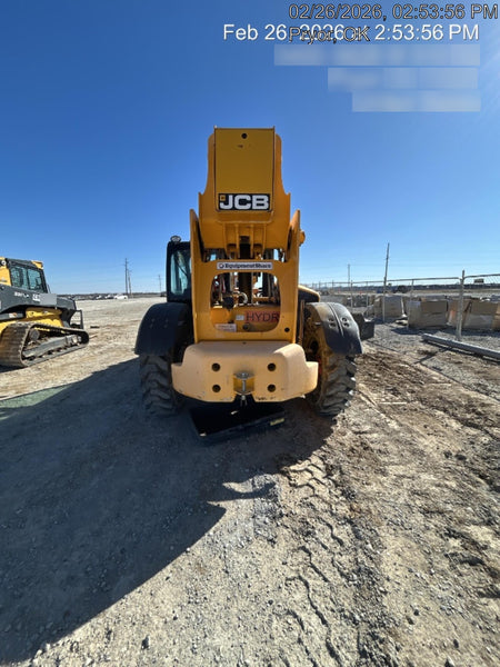 2019 JCB 512-56 Cab/Heat/Air, 109 HP, Solid Tires, STD Worklight, Beacon, Aux Hydraulics, Lifting Eye, Back up Alarm w/66" Carriage/60" Forks