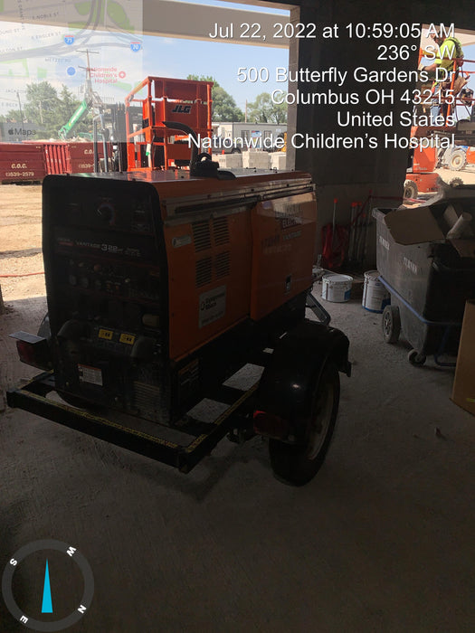 2021 Lincoln Electric Vantage 322 Vantage 322 Ready Pak 3 w/ Decals, ORANGE (includes trailer, cable rack, fender light kit) NO Telematics