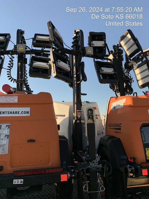 2024 Generac MLT2 Diesel, Flex Switch 120V Input, Powerzone Controller, 
(4) 320W LED Lights, 4kW Generator, 39.9 Gal Fuel Tank, 2" Ball, T3