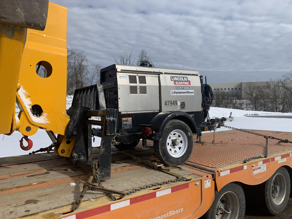 2019 Lincoln Electric Vantage 322 Ready-Pak 3, Two Wheel Trailer, Fender and Light Kit, Cable Rack