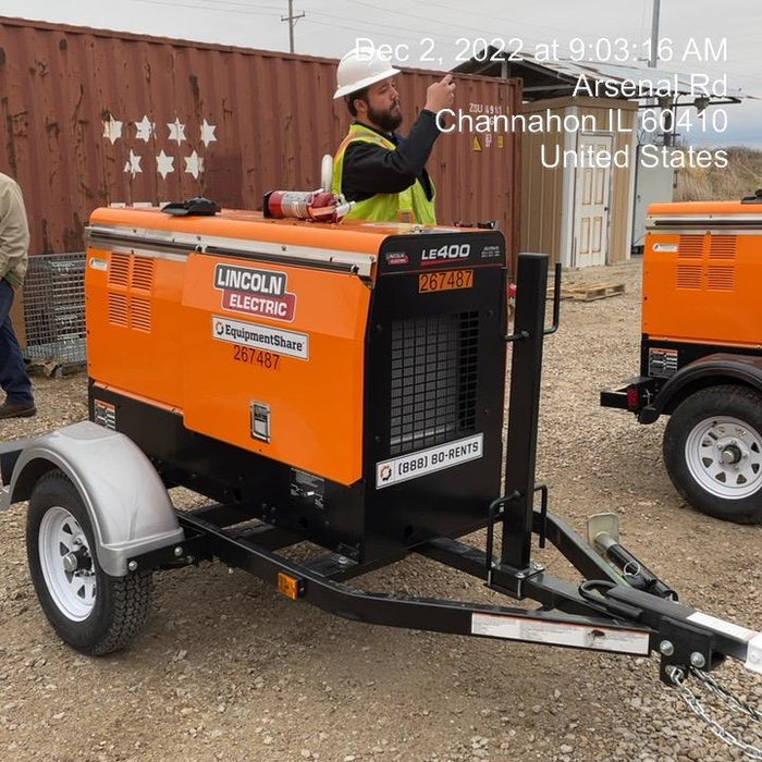 2022 Lincoln Electric LE400 Kubota V1505, Trlr, Cable Rack, Light Kit, ES Decals, T3