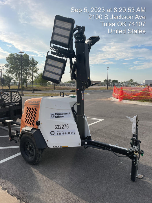 2023 Generac MLT2 Diesel, Flex Switch 120V Input, Powerzone Controller, (4) 320W LED Lights, 4kW Generator, 39.9 Gal Fuel Tank, 2" Ball, T3