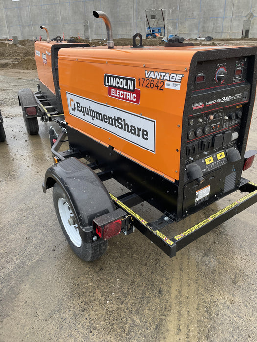 2021 Lincoln Electric Vantage 322 Vantage 322 Ready Pak 3 w/ Decals, ORANGE (includes trailer, cable rack, fender light kit) NO Telematics