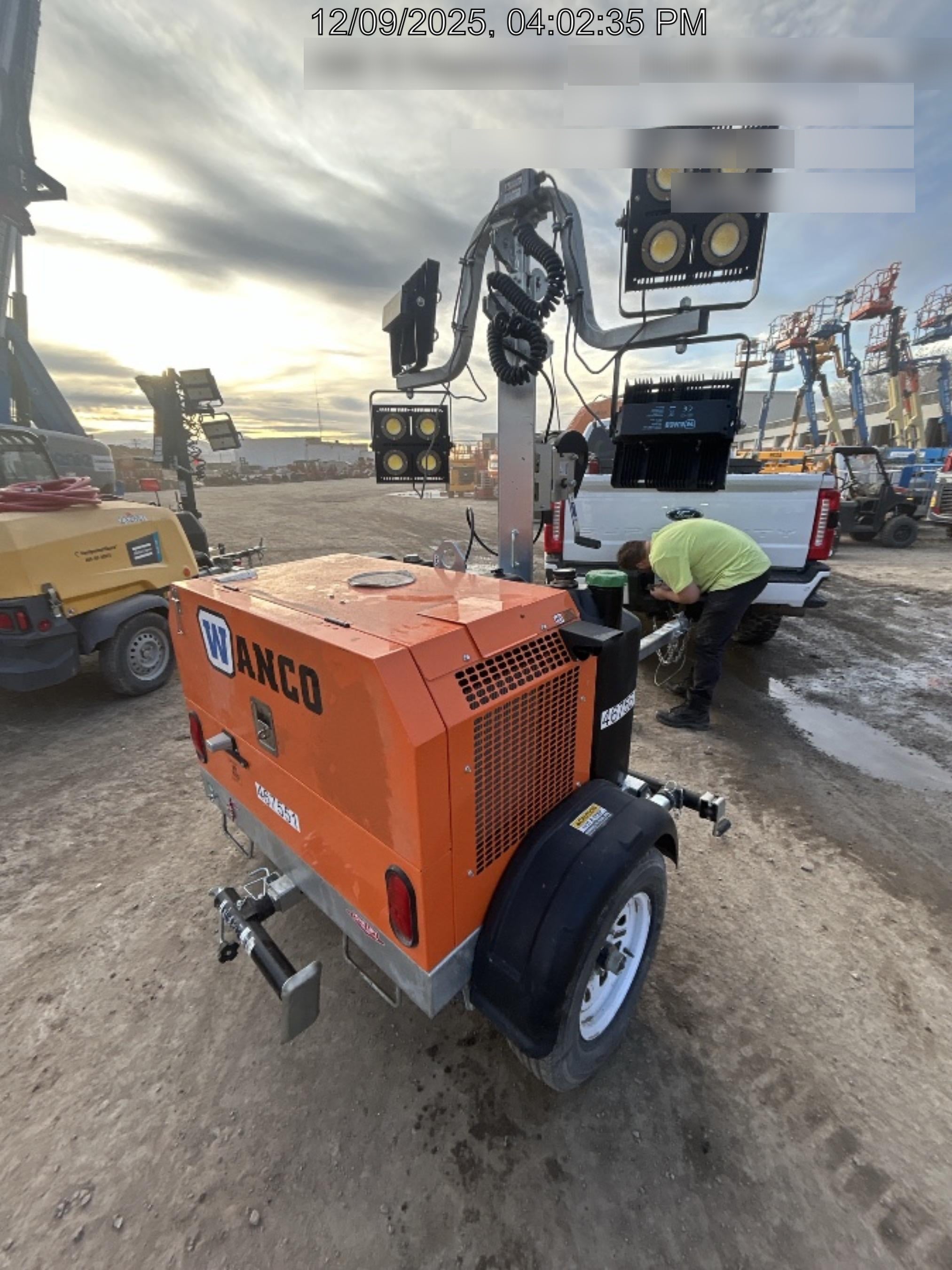 2024 Wanco WLTT-4MM4K Diesel, Deep Sea Controller, Shore Power Plug, Auto Start, (4) 350W LED Floodlights, 4kW Generator, 60 Gal Fuel Tank, 2" Ball, T3