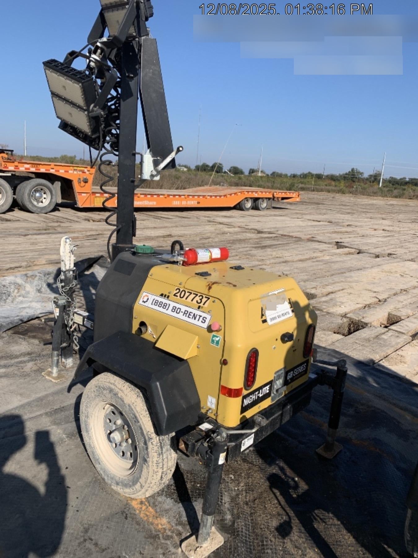 2022 Allmand NLV3GR (4) LED Light Fixture 350W, 23' Vertical Mast, 3kW Prime, Towable, Deep Sea L401, Leveling Jacks, Yanmar T4F 5.8hp