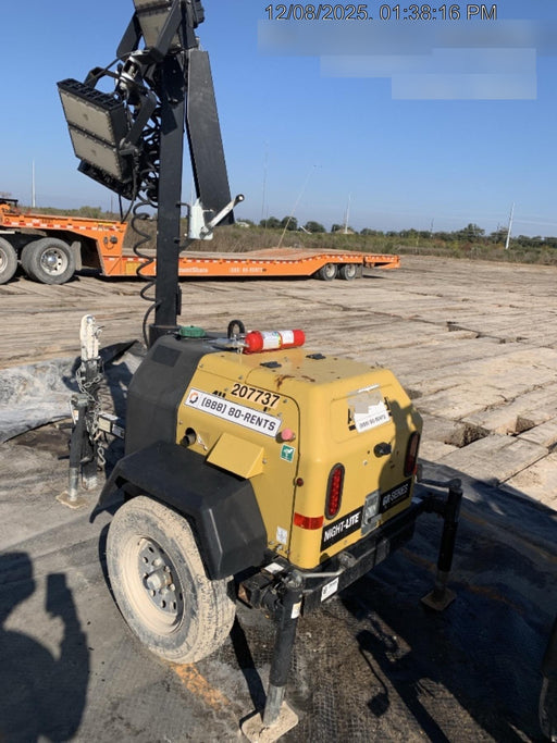 2022 Allmand NLV3GR (4) LED Light Fixture 350W, 23' Vertical Mast, 3kW Prime, Towable, Deep Sea L401, Leveling Jacks, Yanmar T4F 5.8hp