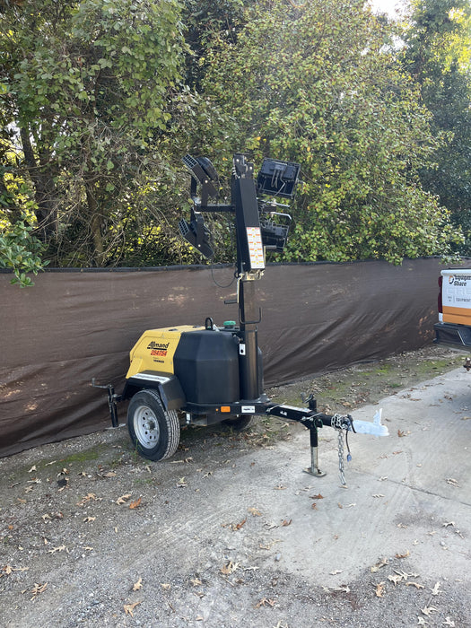2022 Allmand NLV3GR (4) LED Light Fixture 350W, 23' Vertical Mast, 3kW Prime, Towable, ES Decals, T3