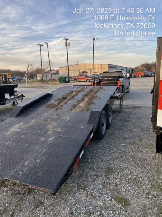 2024 TEXAS PRIDE TRAILERS 21' Lowboy Gravity Tilt Bed 14K Bumper Pull Trailer
