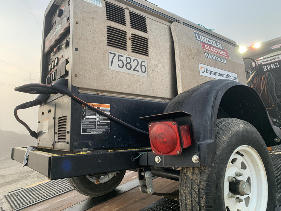 2020 Lincoln Electric Vantage 322 Welder Ready-Pak 3, w/ GPS & Decals (includes trailer, cable rack, fender light kit)