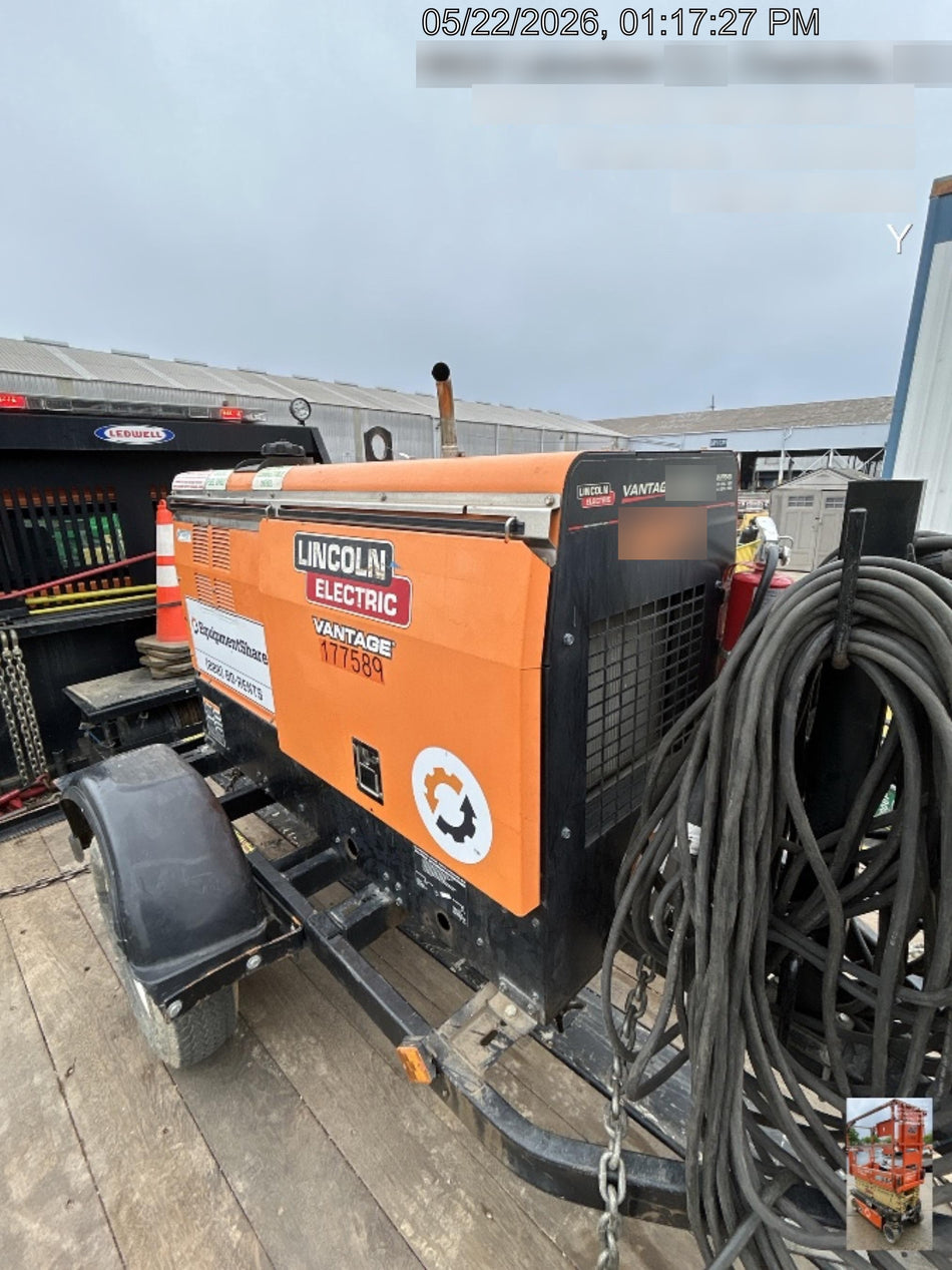 2021 Lincoln Electric Vantage 322 Vantage 322 Ready Pak 3 w/ Decals, ORANGE (includes trailer, cable rack, fender light kit) NO Telematics