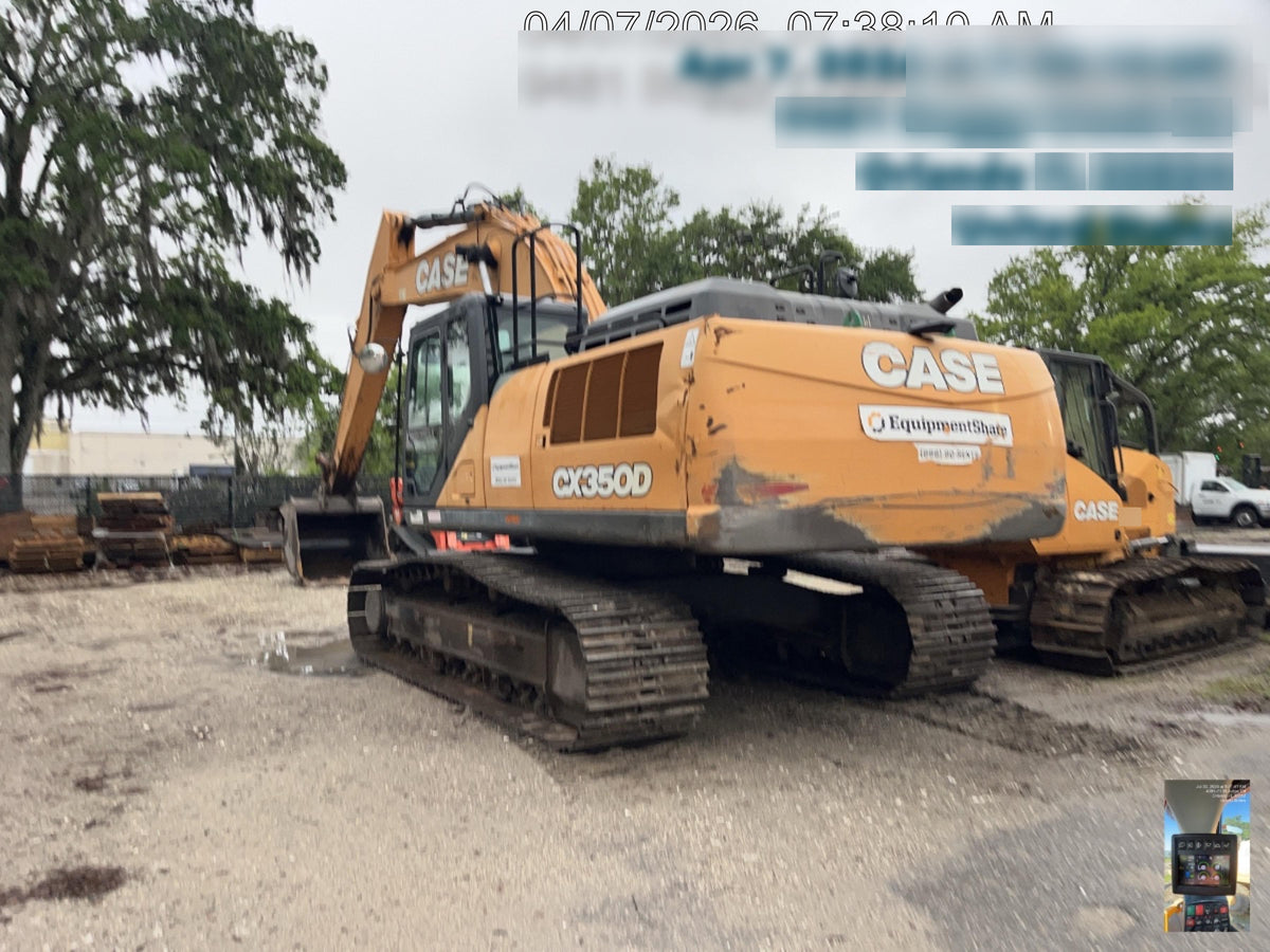2017 Case CX350D CAB A/C, 13'-3" ARM, STEEL TRACKS