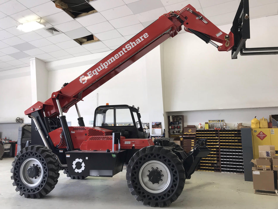 2019 Manitou MTA10055 Canopy, 120 HP, Solid Tires, Work Lights, Lift Hook, Auxiliary Hydraulics 66" Carriage and 60" Forks