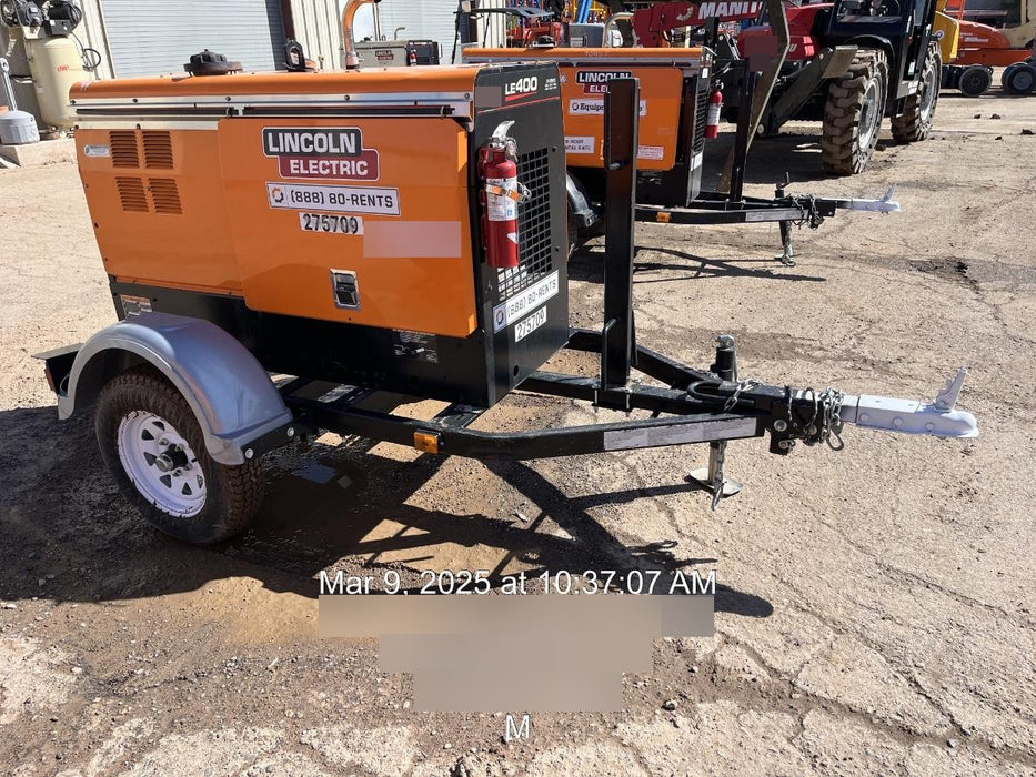 2022 Lincoln Electric LE400 Kubota V1505, Trlr, Cable Rack, Light Kit, ES Decals, T3