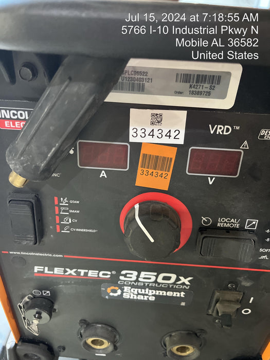 2023 LINCOLN ELECTRIC FLEXTEC 350X