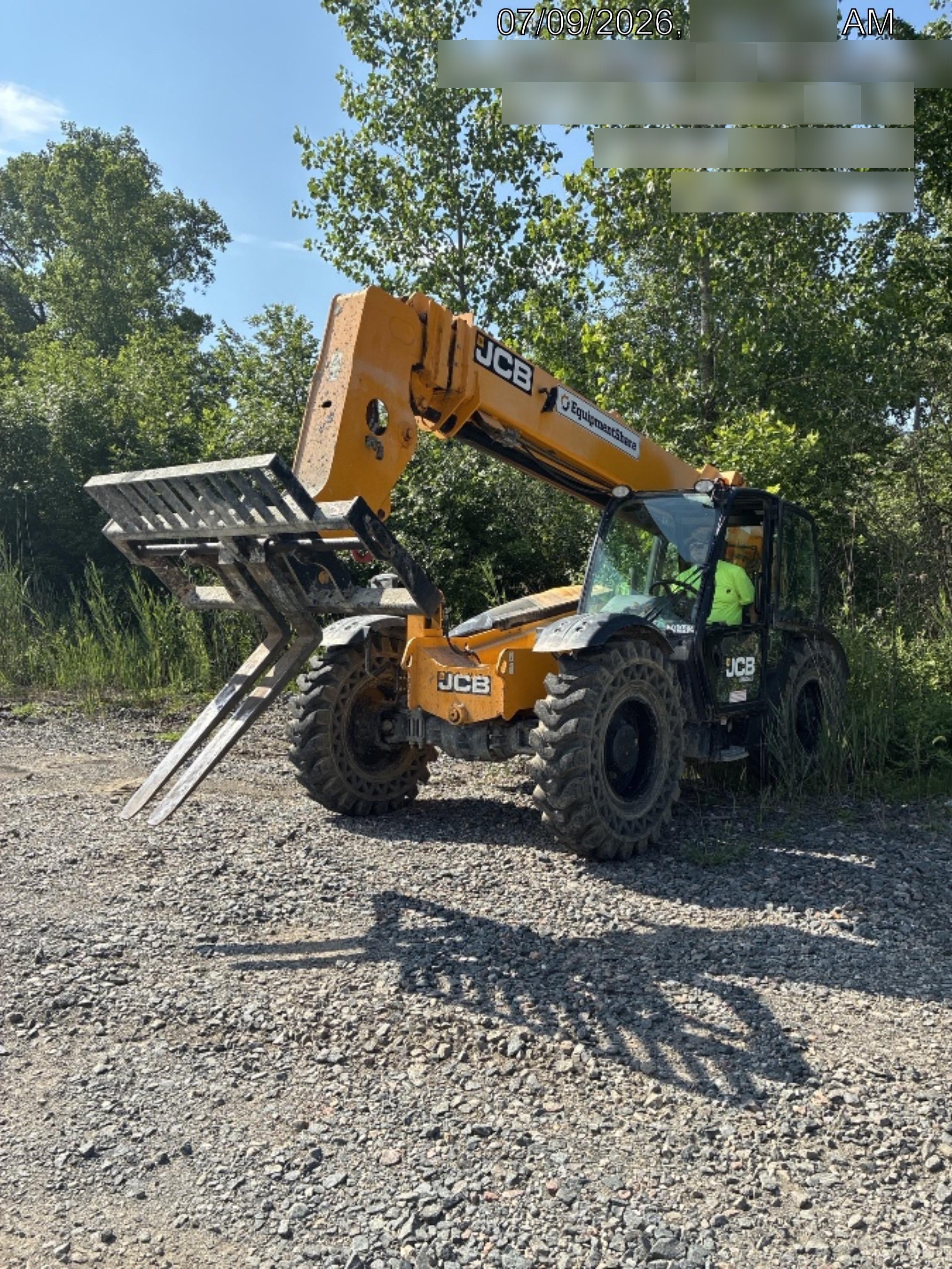 2020 JCB 509-42 Cab/Heat/Air, Solid Tires, Work Lights, Beacon, Aux Hydraulics, Back up Alarm, Lifting Eye, ES Decals