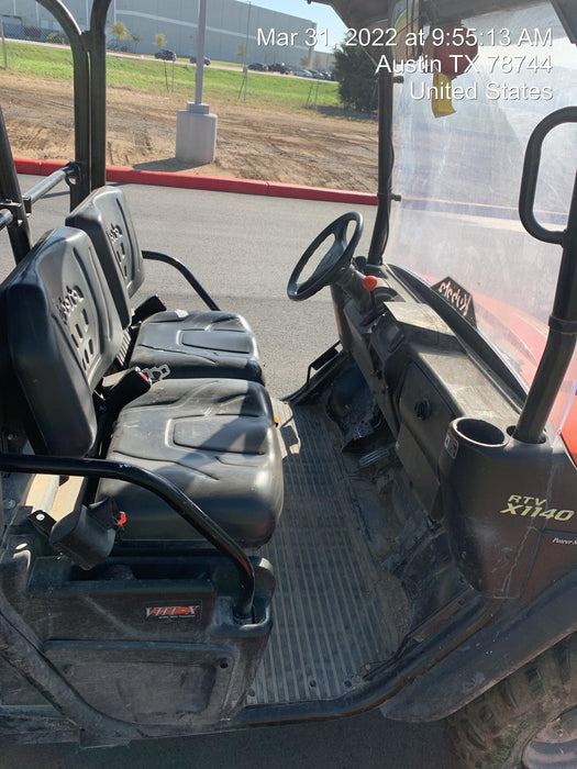 2020 Kubota RTV-X1140WL-A 4WD, LED Strobe, Windshield Acrylic Clear, Plastic Canopy, Wire Harness Kit, Backup Alarm, Bed Liner