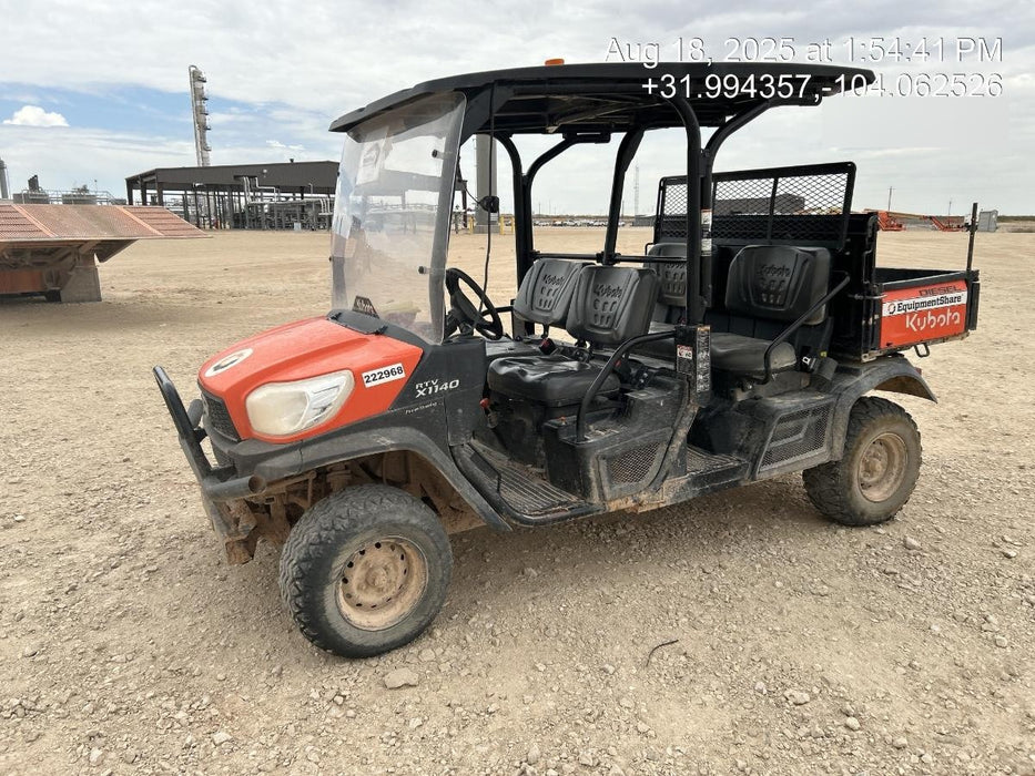 2022 Kubota RTV-X1140W-H Plastic Canopy, Windshield Acrylic Clear, LED Strobe Light, Wire Harness Kit, Back up Alarm