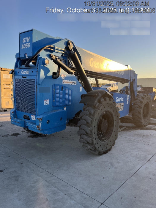 2018 Genie GTH-1056 Genie GTH-1056 w/Open ROPS, Solid Tires, Work Light/Beacon, 60" Carriage and Forks