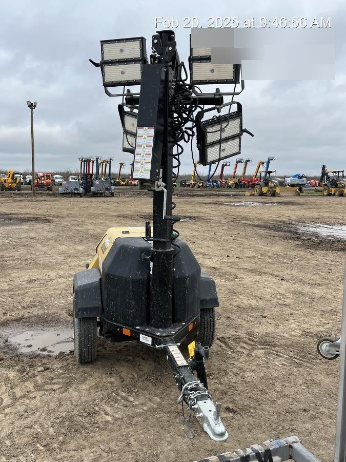 2022 Allmand NLV3GR (4) LED Light Fixture 350W, 23' Vertical Mast, 3kW Prime, Towable, ES Decals, T3