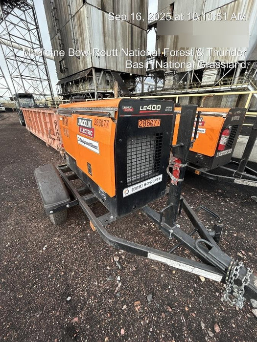 2022 Lincoln Electric LE400 Kubota V1505, Trlr, Cable Rack, Light Kit, ES Decals, T3