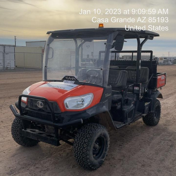 2021 Kubota RTV-X1140W-H Plastic Canopy, Windshield Acrylic Clear, LED Strobe Light, Wire Harness Kit, Back up Alarm
