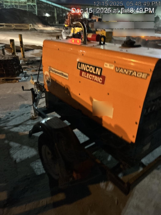 2021 Lincoln Electric Vantage 322 Vantage 322 Ready Pak 3 w/ Decals, ORANGE (includes trailer, cable rack, fender light kit) NO Telematics