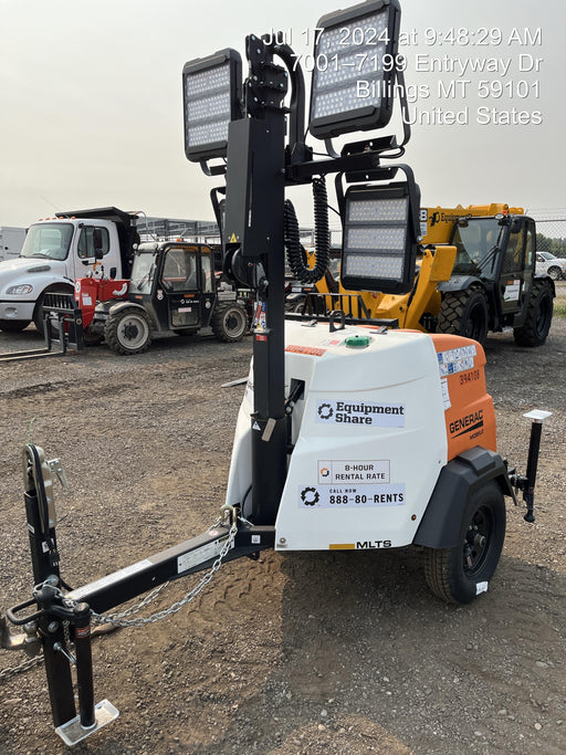 2024 Generac MLT2 Diesel, Flex Switch 120V Input, Powerzone Controller, 
(4) 320W LED Lights, 4kW Generator, 39.9 Gal Fuel Tank, 2" Ball, T3