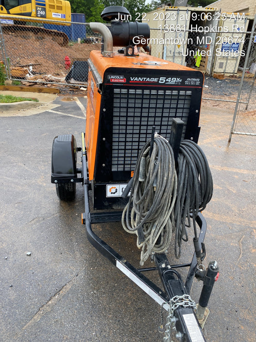 2021 Lincoln Electric Vantage 549X Ready Pak 3, ORANGE (includes trailer, cable rack, fender light kit)