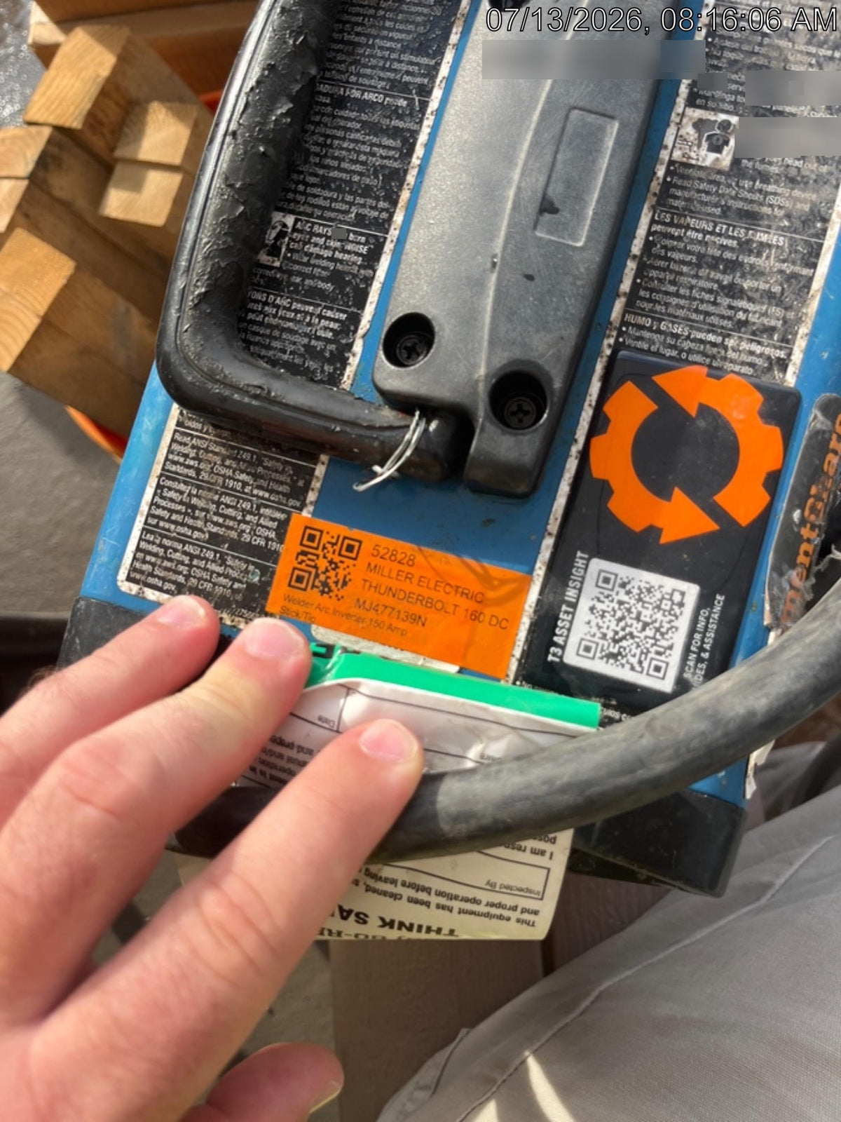 2019 MILLER ELECTRIC THUNDERBOLT 160 DC