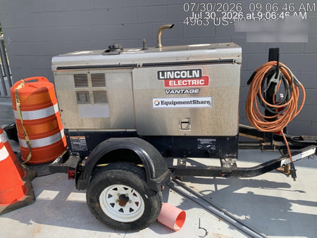 2019 Lincoln Electric Vantage 322 Ready-Pak 3, Two Wheel Trailer, Fender and Light Kit, Cable Rack