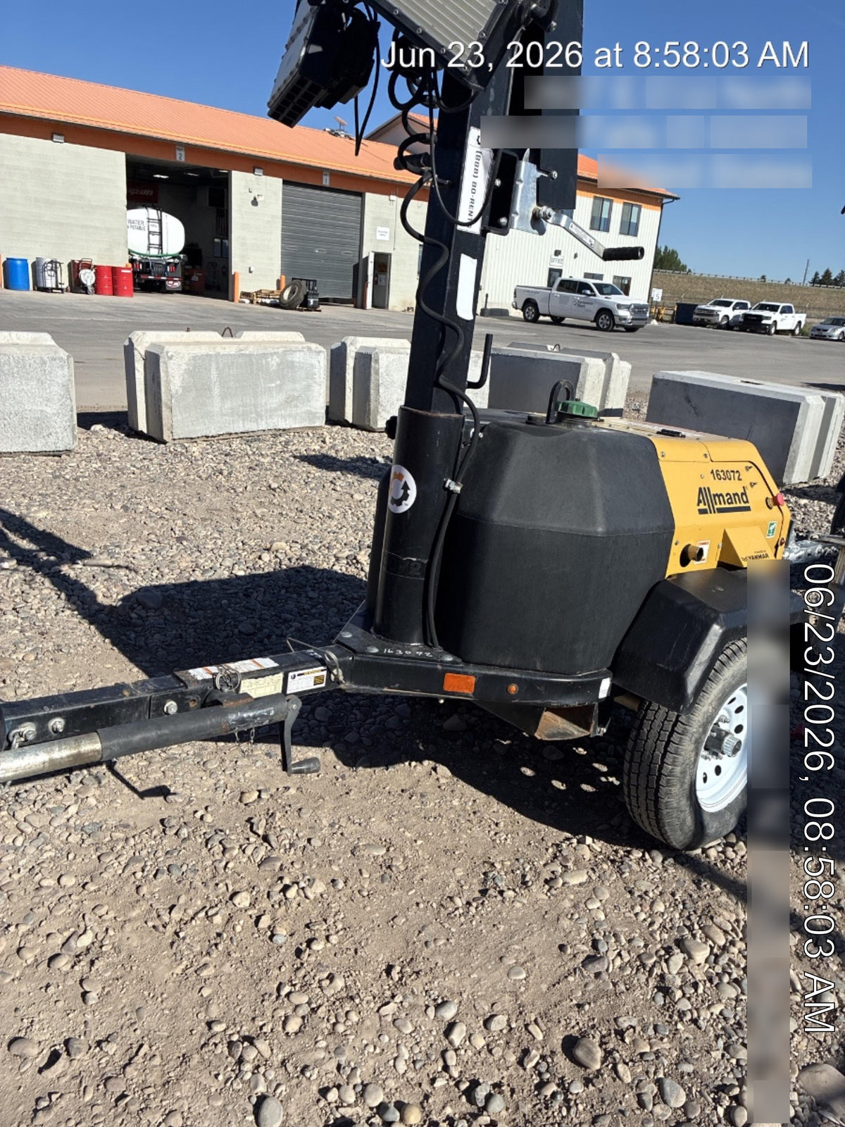 2021 Allmand NLV3GR (4) LED Light Fixture 350W, 23' Vertical Mast, 3kW Prime, Towable, Deep Sea L401, Leveling Jacks, Yanmar T4F 5.8hp