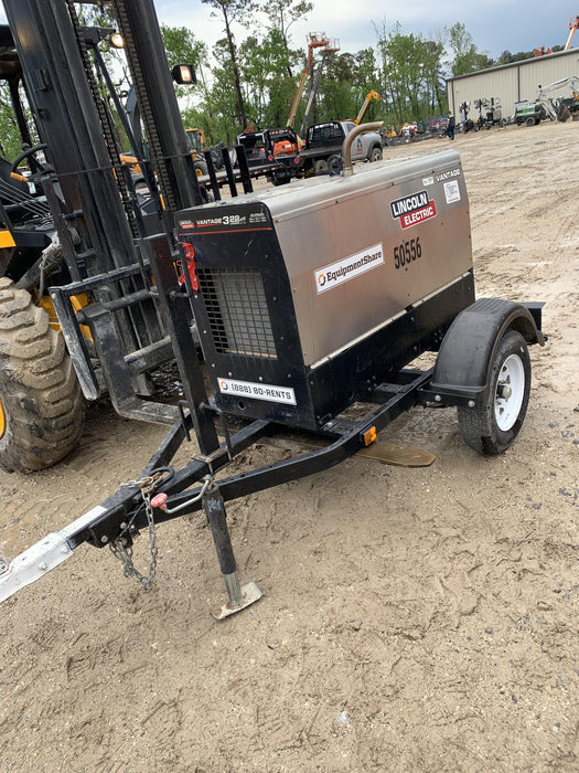 2019 Lincoln Electric Vantage 322 Welder Ready-Pak 3, Two wheel trailer, Fender and Light kit, Cable Rack