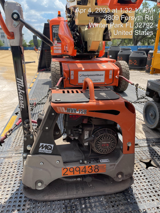 2023 Multiquip MVH158 Honda GX200, 17" Plate, Gas