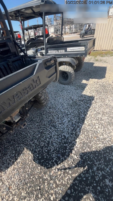 2022 Kawasaki Mule PRO-DXT Standard Options, Backup Alarm, Beacon, Plastic Hard Top, Poly Windshield, Horn Kit