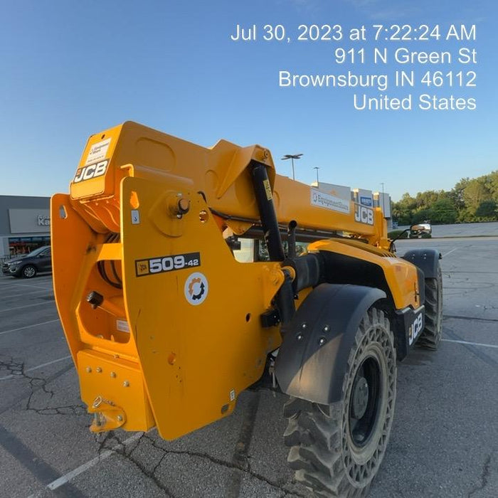 2020 JCB 509-42 Cab/Heat/Air, Solid Tires, Work Lights, Beacon, Aux Hydraulics, Back up Alarm, Lifting Eye, ES Decals