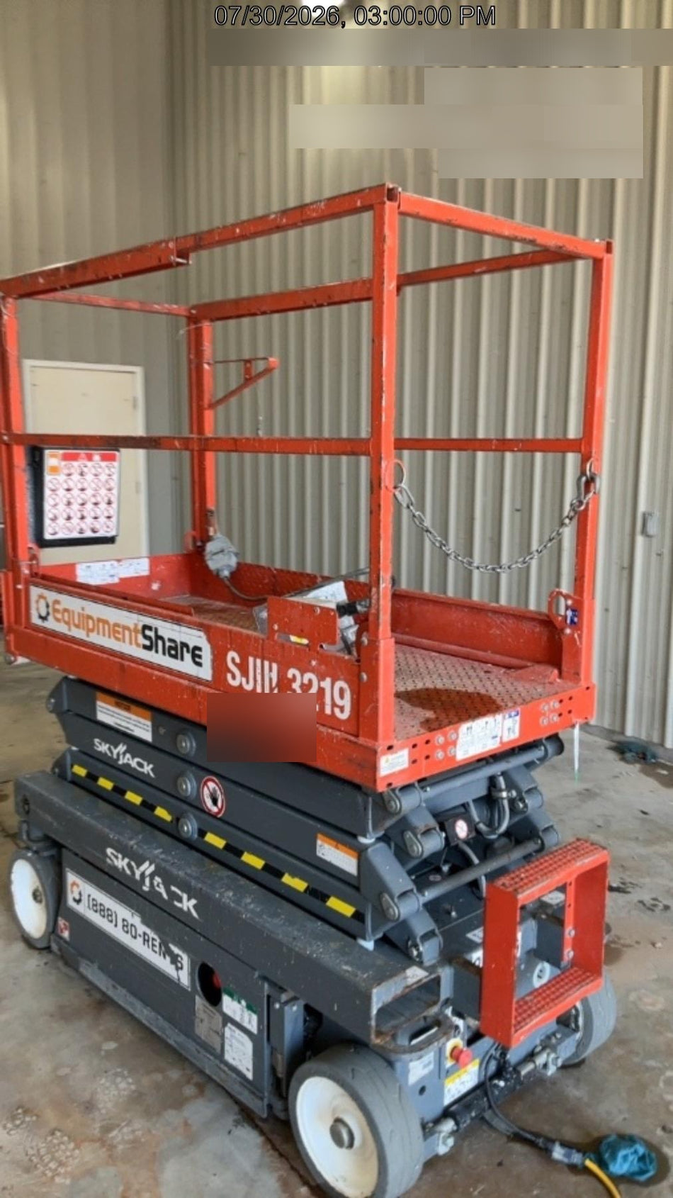 2019 Skyjack SJIII-3219 Standard Options