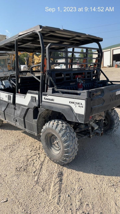 2022 Kawasaki Mule PRO-DXT Standard Options, Backup Alarm, Beacon, Plastic Hard Top, Poly Windshield, Horn Kit
