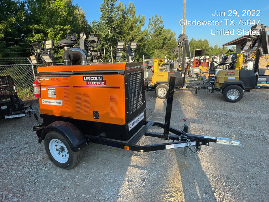 2021 Lincoln Electric Vantage 549X Ready Pak 3, ORANGE (includes trailer, cable rack, fender light kit)