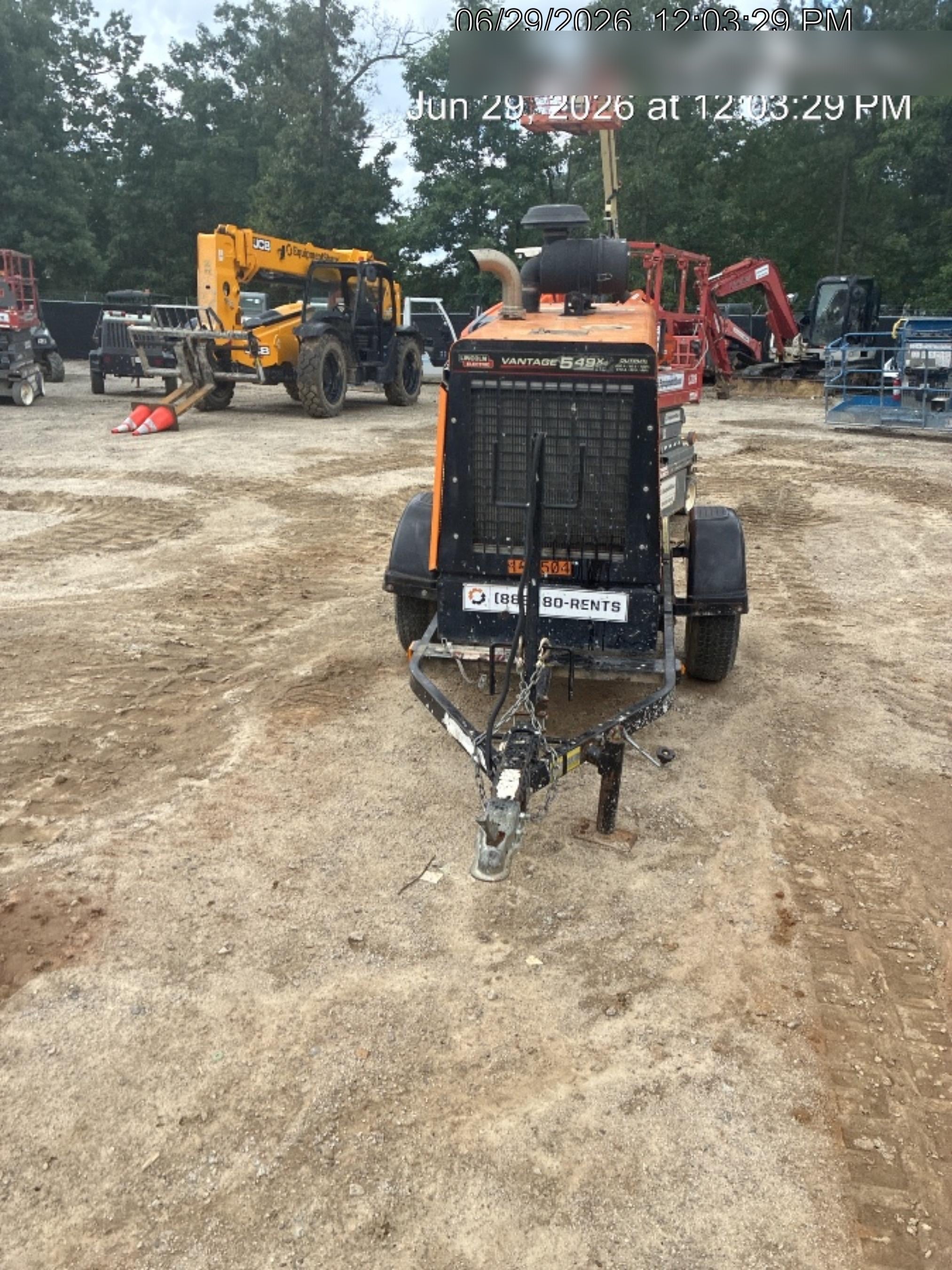 2021 Lincoln Electric Vantage 549X Ready Pak 3, ORANGE (includes trailer, cable rack, fender light kit)