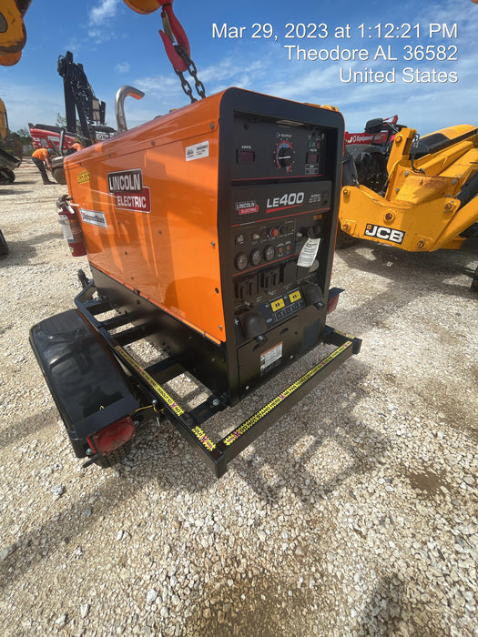 2022 Lincoln Electric LE400 Kubota V1505, Trlr, Cable Rack, Light Kit, ES Decals, T3