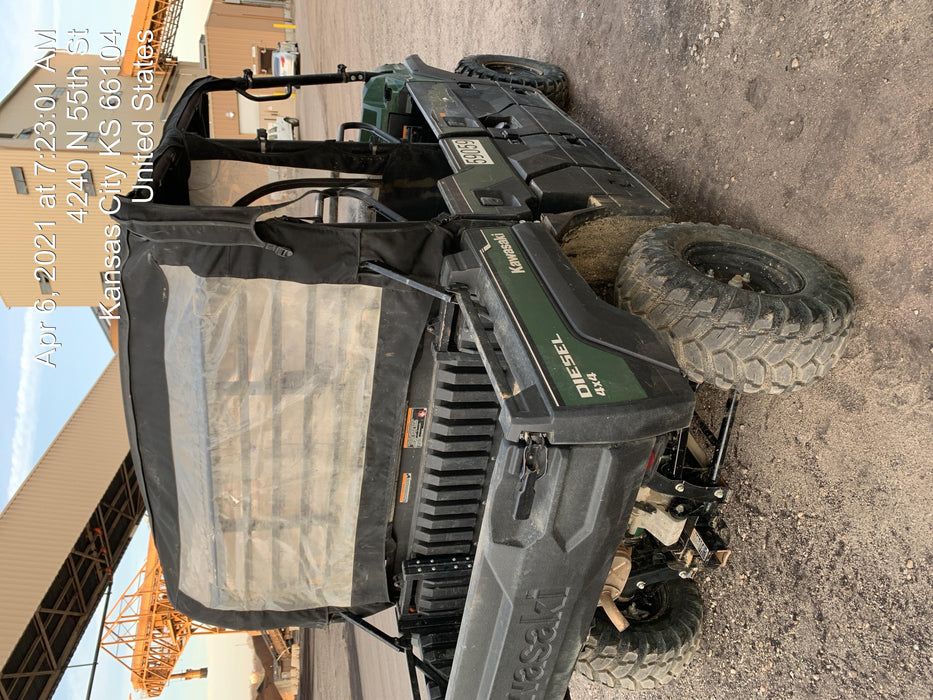 Kawasaki Mule PRO-DXT Standard Options, Backup Alarm, Beacon, Plastic Hard Top, Poly Windshield, Horn Kit