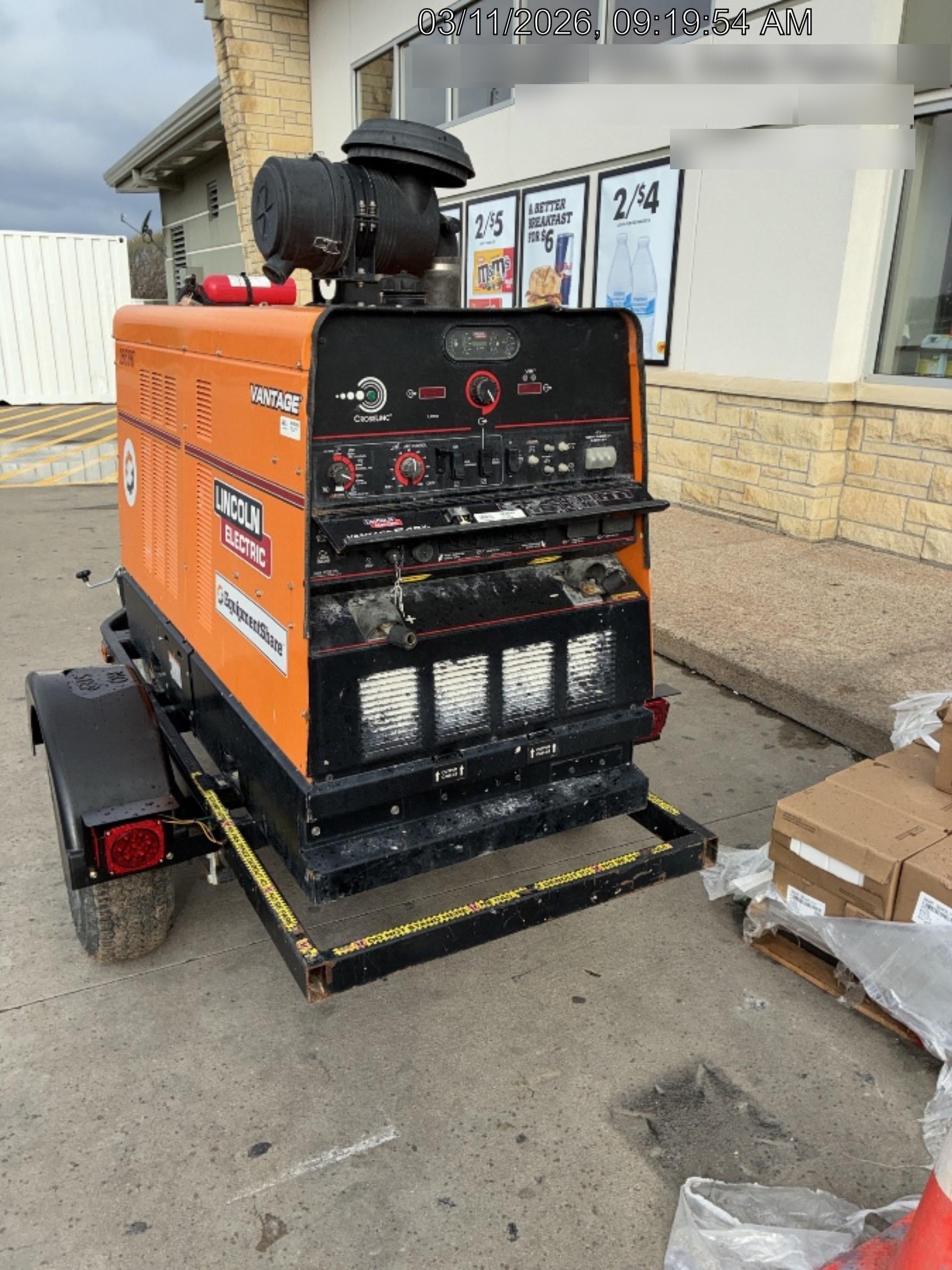 2022 Lincoln Electric Vantage 549X Crosslink Technology, Trailer Mounted, ES Decals, T3