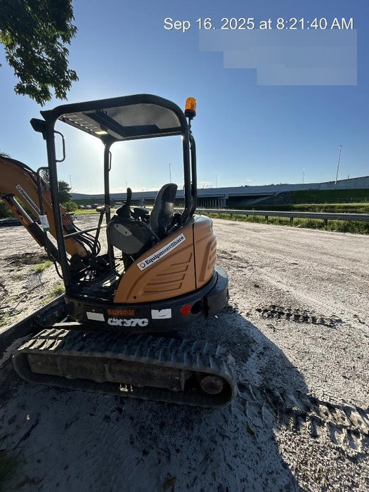 2018 Case CX37C ROPS, LONG ARM, RUBBER TRACKS, AUX HYD